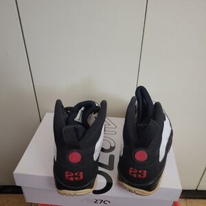 Retro Jordan. Black and White with Red Accents